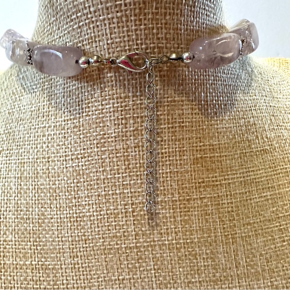 Gorgeous Amethyst Gemstone Necklace- genuine bead stones w/ silver tone spacers - Picture 11 of 11